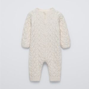 NEW ZARA CABLE KNIT JUMPSUIT 3-6